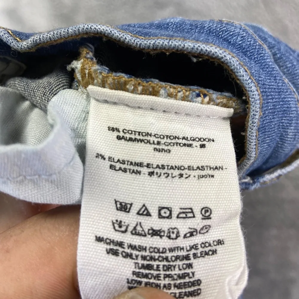 Free People Distressed Skinny Jeans Women's Size 26‎ Blue Denim